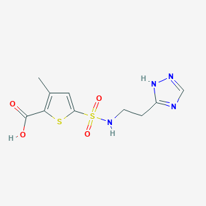3-methyl-5-[2-(1H-1,2,4-triazol-5-yl)ethylsulfamoyl]thiophene-2-carboxylic acid
