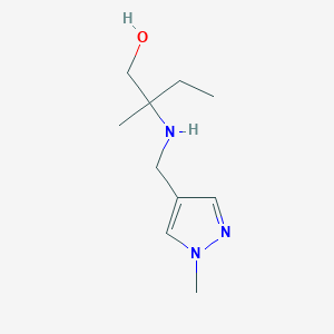 2-Methyl-2-[(1-methylpyrazol-4-yl)methylamino]butan-1-ol