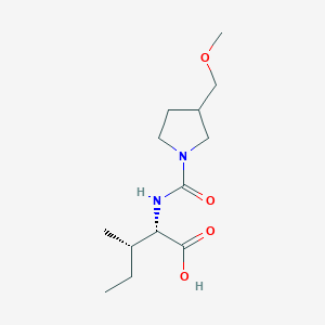 molecular formula C13H24N2O4 B7595036 (2S,3S)-2-[[3-(methoxymethyl)pyrrolidine-1-carbonyl]amino]-3-methylpentanoic acid 
