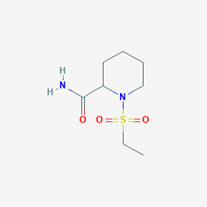 molecular formula C8H16N2O3S B7595065 1-Ethylsulfonylpiperidine-2-carboxamide 