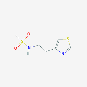 molecular formula C6H10N2O2S2 B7595075 N-(2-(Thiazol-4-yl)ethyl)methanesulfonamide 
