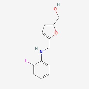 molecular formula C12H12INO2 B7595084 [5-[(2-Iodoanilino)methyl]furan-2-yl]methanol 