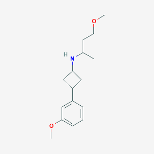 molecular formula C16H25NO2 B7595089 N-(4-methoxybutan-2-yl)-3-(3-methoxyphenyl)cyclobutan-1-amine 
