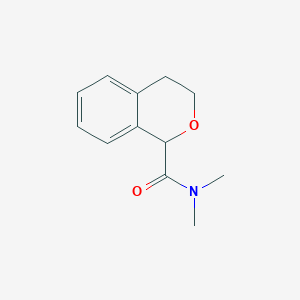 molecular formula C12H15NO2 B7595150 N,N-dimethyl-3,4-dihydro-1H-isochromene-1-carboxamide 