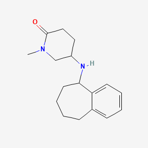 molecular formula C17H24N2O B7595186 1-methyl-5-(6,7,8,9-tetrahydro-5H-benzo[7]annulen-5-ylamino)piperidin-2-one 