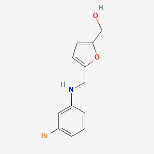 molecular formula C12H12BrNO2 B7595193 [5-[(3-Bromoanilino)methyl]furan-2-yl]methanol 