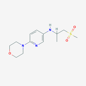 molecular formula C13H21N3O3S B7595205 N-(1-methylsulfonylpropan-2-yl)-6-morpholin-4-ylpyridin-3-amine 
