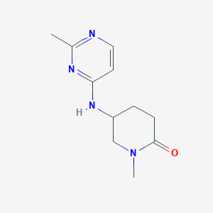 molecular formula C11H16N4O B7595236 1-Methyl-5-[(2-methylpyrimidin-4-yl)amino]piperidin-2-one 
