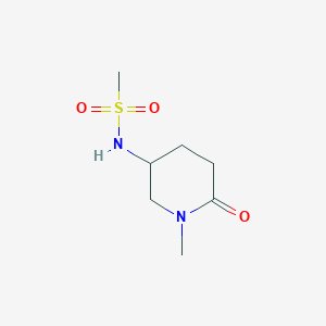 molecular formula C7H14N2O3S B7595238 N-(1-methyl-6-oxopiperidin-3-yl)methanesulfonamide 