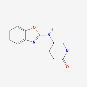 molecular formula C13H15N3O2 B7595249 5-(1,3-Benzoxazol-2-ylamino)-1-methylpiperidin-2-one 