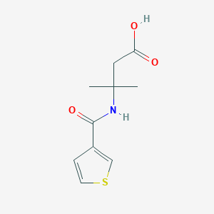 molecular formula C10H13NO3S B7595252 3-Methyl-3-(thiophene-3-carbonylamino)butanoic acid 