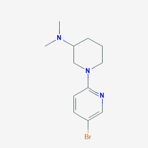 molecular formula C12H18BrN3 B7595293 1-(5-bromopyridin-2-yl)-N,N-dimethylpiperidin-3-amine 