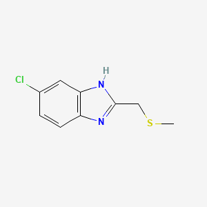 molecular formula C9H9ClN2S B7595299 6-chloro-2-(methylsulfanylmethyl)-1H-benzimidazole 
