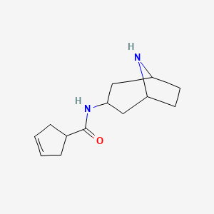 molecular formula C13H20N2O B7595301 N-(8-azabicyclo[3.2.1]octan-3-yl)cyclopent-3-ene-1-carboxamide 