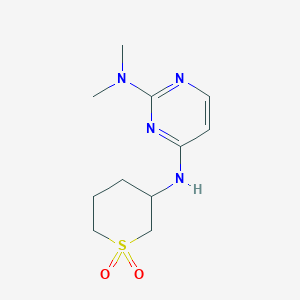 molecular formula C11H18N4O2S B7595347 4-N-(1,1-dioxothian-3-yl)-2-N,2-N-dimethylpyrimidine-2,4-diamine 