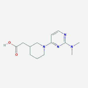 molecular formula C13H20N4O2 B7595363 2-[1-[2-(Dimethylamino)pyrimidin-4-yl]piperidin-3-yl]acetic acid 