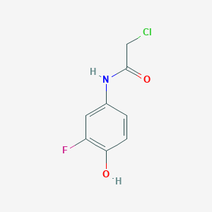 molecular formula C8H7ClFNO2 B7595371 2-chloro-N-(3-fluoro-4-hydroxyphenyl)acetamide 