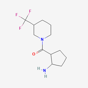 molecular formula C12H19F3N2O B7595392 (2-Aminocyclopentyl)-[3-(trifluoromethyl)piperidin-1-yl]methanone 