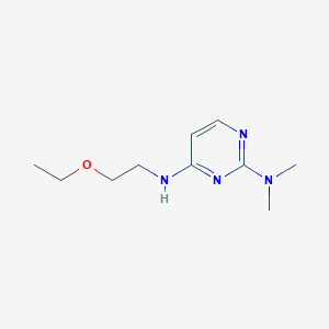 molecular formula C10H18N4O B7595400 4-N-(2-ethoxyethyl)-2-N,2-N-dimethylpyrimidine-2,4-diamine 