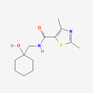 molecular formula C13H20N2O2S B7595464 N-[(1-hydroxycyclohexyl)methyl]-2,4-dimethyl-1,3-thiazole-5-carboxamide 