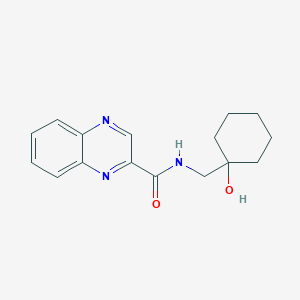 molecular formula C16H19N3O2 B7595501 N-[(1-hydroxycyclohexyl)methyl]quinoxaline-2-carboxamide 