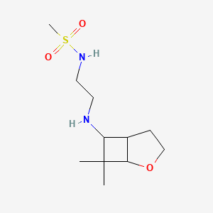 molecular formula C11H22N2O3S B7595515 N-[2-[(7,7-dimethyl-2-oxabicyclo[3.2.0]heptan-6-yl)amino]ethyl]methanesulfonamide 