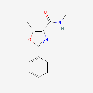 molecular formula C12H12N2O2 B7595531 N,5-dimethyl-2-phenyl-1,3-oxazole-4-carboxamide 