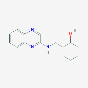 molecular formula C15H19N3O B7595560 2-[(Quinoxalin-2-ylamino)methyl]cyclohexan-1-ol 