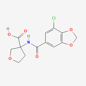 3-[(7-Chloro-1,3-benzodioxole-5-carbonyl)amino]oxolane-3-carboxylic acid