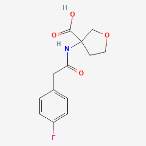 3-[[2-(4-Fluorophenyl)acetyl]amino]oxolane-3-carboxylic acid