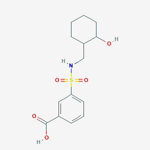 molecular formula C14H19NO5S B7595622 3-[(2-Hydroxycyclohexyl)methylsulfamoyl]benzoic acid 