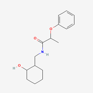 molecular formula C16H23NO3 B7595629 N-[(2-hydroxycyclohexyl)methyl]-2-phenoxypropanamide 