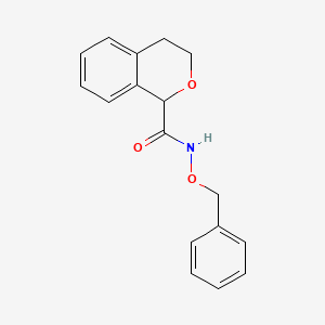 molecular formula C17H17NO3 B7595645 N-phenylmethoxy-3,4-dihydro-1H-isochromene-1-carboxamide 