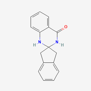 molecular formula C16H14N2O B7595670 Spiro[quinazoline-2(1H),2'-indan]-4(3H)-one 