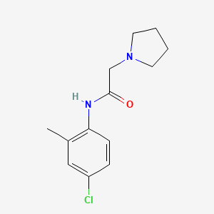 molecular formula C13H17ClN2O B7595686 N-(4-Chloro-2-methyl-phenyl)-2-pyrrolidin-1-yl-acetamide 