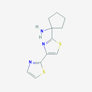 1-[4-(1,3-Thiazol-2-yl)-1,3-thiazol-2-yl]cyclopentan-1-amine