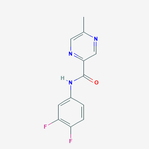 molecular formula C12H9F2N3O B7595739 5-Methyl-pyrazine-2-carboxylic acid (3,4-difluoro-phenyl)-amide 