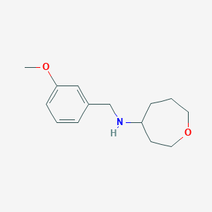 molecular formula C14H21NO2 B7595775 N-[(3-methoxyphenyl)methyl]oxepan-4-amine 