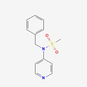 molecular formula C13H14N2O2S B7595835 N-benzyl-N-pyridin-4-ylmethanesulfonamide 