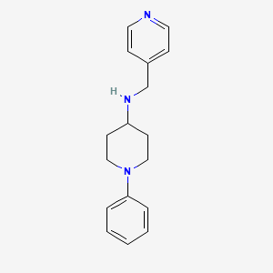 molecular formula C17H21N3 B7595856 1-phenyl-N-(pyridin-4-ylmethyl)piperidin-4-amine 