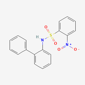 molecular formula C18H14N2O4S B7595860 2-nitro-N-(2-phenylphenyl)benzenesulfonamide 