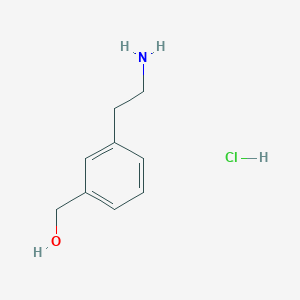 molecular formula C9H14ClNO B7595867 [3-(2-Aminoethyl)phenyl]methanol hydrochloride 