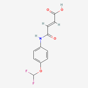 molecular formula C11H9F2NO4 B7595869 (E)-4-[4-(difluoromethoxy)anilino]-4-oxobut-2-enoic acid 