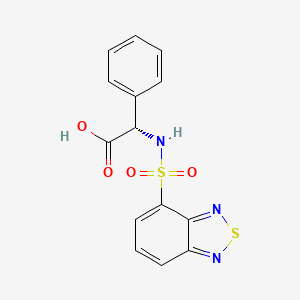 molecular formula C14H11N3O4S2 B7595883 (2S)-2-(2,1,3-benzothiadiazol-4-ylsulfonylamino)-2-phenylacetic acid 