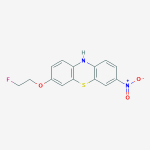 molecular formula C14H11FN2O3S B7595921 3-(2-fluoroethoxy)-7-nitro-10H-phenothiazine 