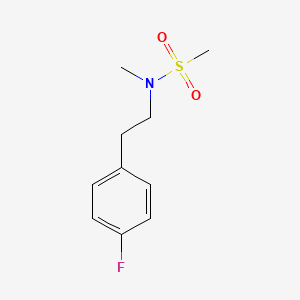 molecular formula C10H14FNO2S B7595935 N-[2-(4-fluorophenyl)ethyl]-N-methylmethanesulfonamide 