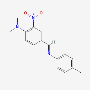 N,N-dimethyl-4-{(E)-[(4-methylphenyl)imino]methyl}-2-nitroaniline