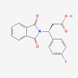 (3R)-3-(1,3-dioxoisoindol-2-yl)-3-(4-fluorophenyl)propanoic acid