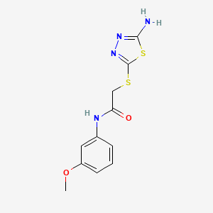 2-[(5-amino-1,3,4-thiadiazol-2-yl)sulfanyl]-N-(3-methoxyphenyl)acetamide