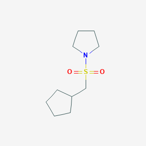 molecular formula C10H19NO2S B7596011 1-(Cyclopentylmethylsulfonyl)pyrrolidine 